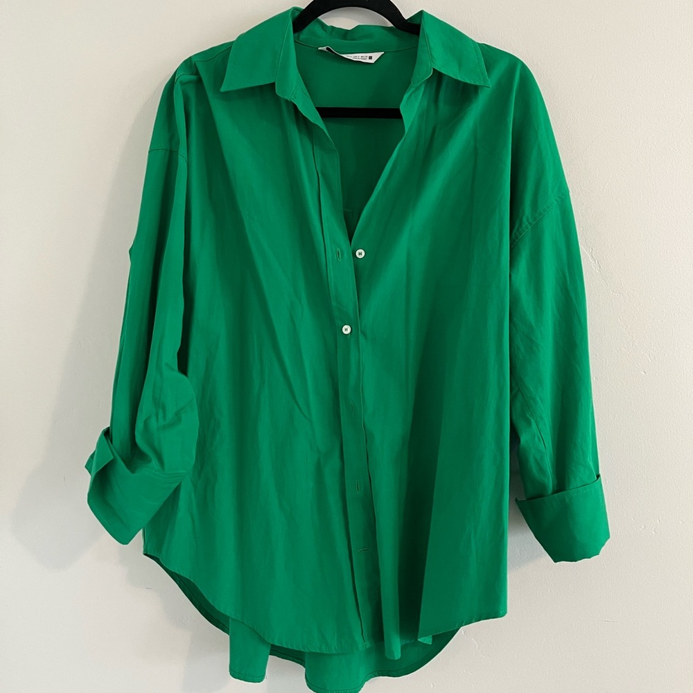 Zara Green Button Down